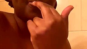 young ebony shower quickie gaping wet pussy backstage tease!