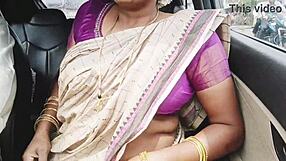 Indian Aunty Seduces Son-In-Law With Dirty Telugu Talk On Car Drive