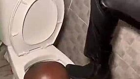 ebony nigerian mistress crushes pathetic slave under her commanding ass