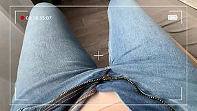 can you catch your stepsister masturbating intense orgasm in jeans pov