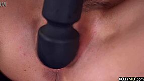 Kelly madison reaches orgasm using her wet pussy vibrator