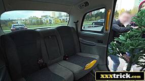 brazilian hottie fucked in taxi rear seat after shopping