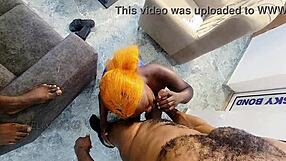 quick blowjob and sex before food with curvy babe