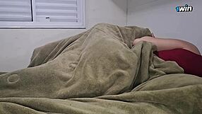 married housewife cums hard getting licked by cuckold hubby almost caught by son part 2!