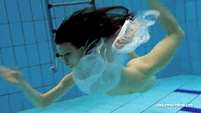 kristy is a hot babe with big boobs in the swimming pool