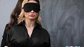 petite student licks blindfolded teacher with passion