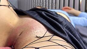 Milf pussy closeup fuck ends in dripping creampie fill