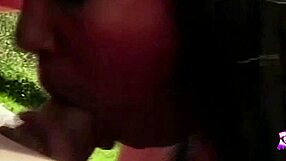 She gets drilled well in the field and gets cum in her mouth