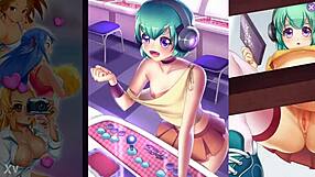 gamer girl takes cock deep in ass and pussy during booty calls session