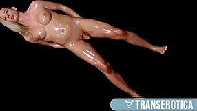 Tranny beauty jamie kelly in an oiled tour around her body