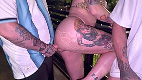Monica Lima and Lalla Potira Fucked Publicly by 25cm Monster Cock