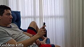 maid catches boss and punishes him hard