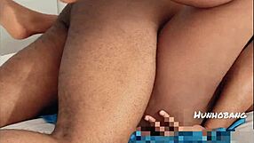 Juicy ebony pussy creampie compilation shows intense riding scenes