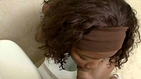 ebony teen 18+ gets fucked in bathroom