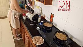 Nudist Housewife Regina Noir Cooks Naked In Kitchen