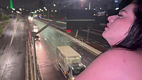 Monica Lima and Lalla Potira Fucked Publicly by 25cm Monster Cock