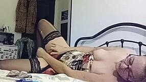 white milf in satin dress takes doggystyle pov deepthroat and ass to mouth