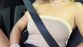 Amateur milf sitting on co driver place