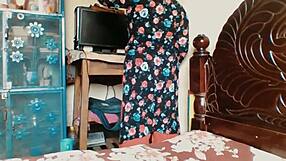 Indian step sister surprised by brother