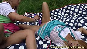 German BBW Gangbang Orgy With Extreme Anal And Deepthroat Outdoors!!