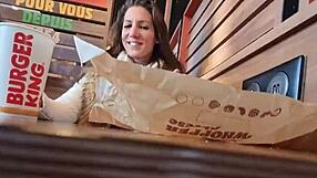 Voyeur Fan Joins Me At Burger King For Fingering