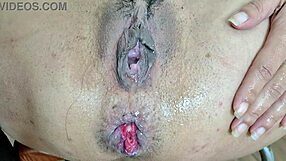 letty latina milf gets creamy ass and pussy double penetrated with huge dildos