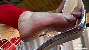 Dangling transparent high heel shoes