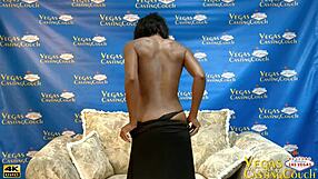 thin ebony milf gets deep anal and pussy play pov