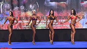 European bikini finalists compete in 162cm class
