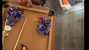 Cheerleader Fucks Hard At The Pool Hall