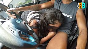 cuckold watches hotwife fuck in car with lover