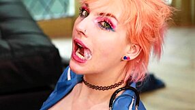 18 year old british hottie wanks off an old guy