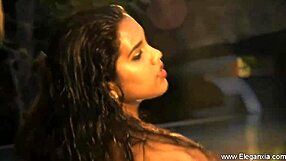 dark beauty dancer so exotic moves with grace and rhythm
