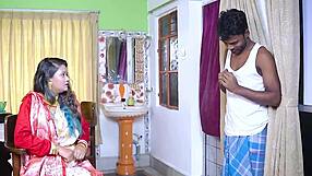 Rich indian bhabhi gives servant deepthroat and creampie