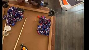 Cheerleader Fucks Hard At The Pool Hall