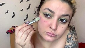 fetish topless makeup turns cute kitten into sweet girl