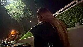 italian hot milf enjoys outdoor smoking solo
