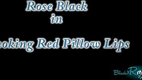 Smoking red pillow lips look seductive