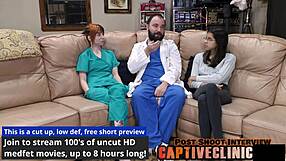 ditria rose explores lesbian roleplay with gloves and toys in hospital