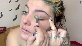 fetish topless makeup turns cute kitten into sweet girl