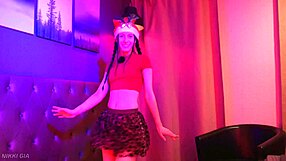 curvy brunette dances in tight dress to last christmas song