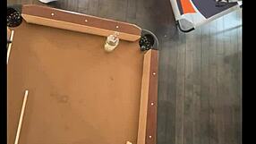 Cheerleader Fucks Hard At The Pool Hall
