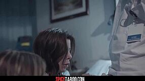 busty milf and teen get fucked by the doctor