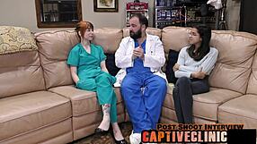 ditria rose explores lesbian roleplay with gloves and toys in hospital