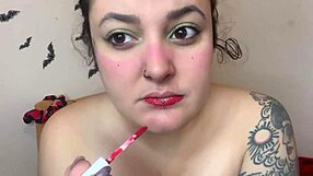 fetish topless makeup turns cute kitten into sweet girl