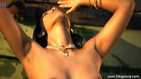 dark beauty dancer so exotic moves with grace and rhythm