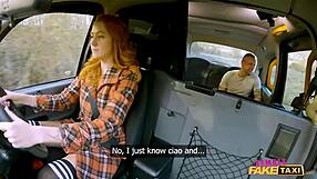 Female Fake Taxi Cherry Candle Redhead Driver Wet For Muscles And Big Dick