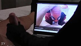 preview gift handjob in gloves with cumshot for fan