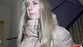 german scout picks up slim office girl adriana sweetblonde for casting in berlin
