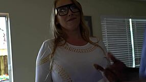 cock starved wife fucks door to door salesman with big tits